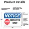 Signmission Employees Only Sign, Vinyl Decal, 14in W x 10in L, 2PK OS-2PACK-NS-D-1014-L-12002 - alternate 2
